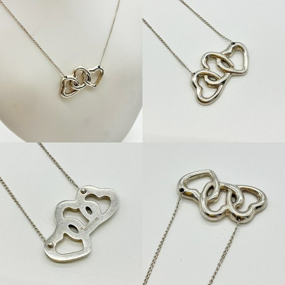 Tiffany & Co. Triple Heart Necklace in 925 Sterling Silver for Women